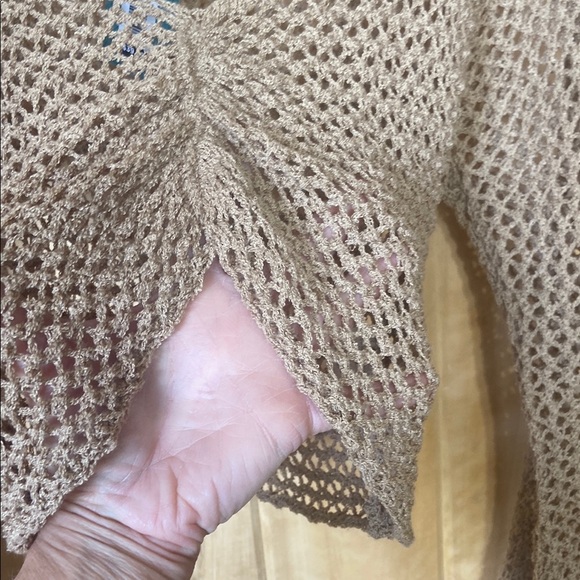 EARTHBOUND Brown Crochet Flare Sleeve Top - Picture 9 of 13